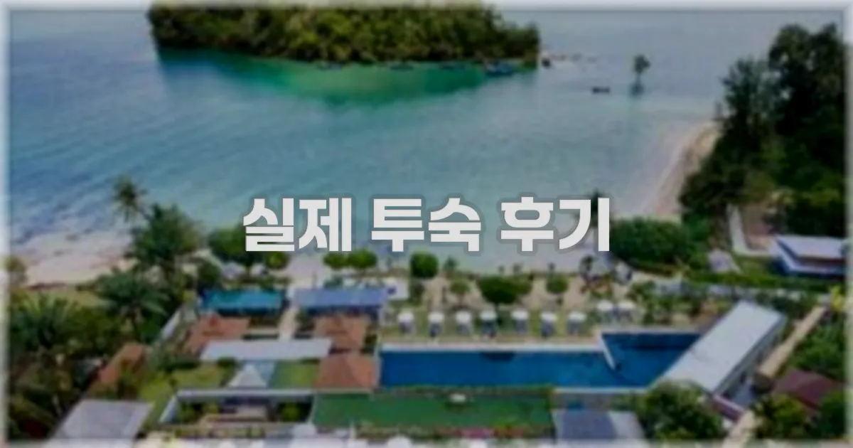 💬 실제 투숙 후기