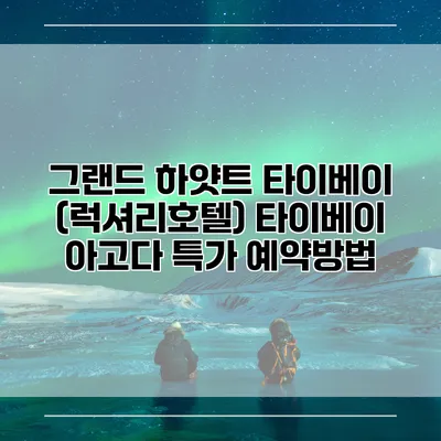 그랜드 하얏트 타이베이 (럭셔리호텔) 타이베이 아고다 특가 예약방법