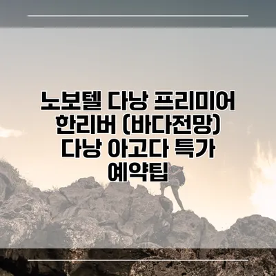 노보텔 다낭 프리미어 한리버 (바다전망) 다낭 아고다 특가 예약팁