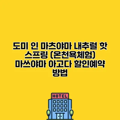 도미 인 마츠야마 내추럴 핫 스프링 (온천욕체험) 마쓰야마 아고다 할인예약 방법