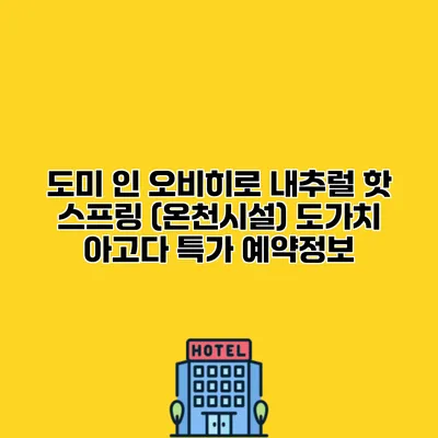 도미 인 오비히로 내추럴 핫 스프링 (온천시설) 도가치 아고다 특가 예약정보