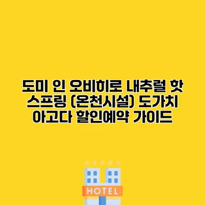 도미 인 오비히로 내추럴 핫 스프링 (온천시설) 도가치 아고다 할인예약 가이드