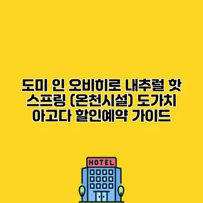 도미 인 오비히로 내추럴 핫 스프링 (온천시설) 도가치 아고다 할인예약 가이드