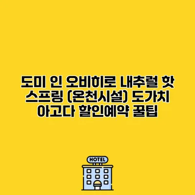 도미 인 오비히로 내추럴 핫 스프링 (온천시설) 도가치 아고다 할인예약 꿀팁