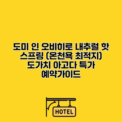 도미 인 오비히로 내추럴 핫 스프링 (온천욕 최적지) 도가치 아고다 특가 예약가이드
