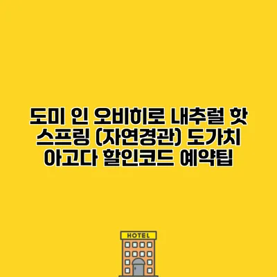 도미 인 오비히로 내추럴 핫 스프링 (자연경관) 도가치 아고다 할인코드 예약팁