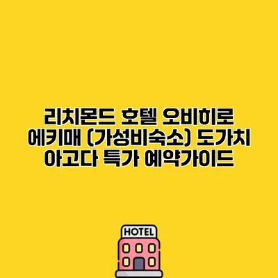 리치몬드 호텔 오비히로 에키매 (가성비숙소) 도가치 아고다 특가 예약가이드