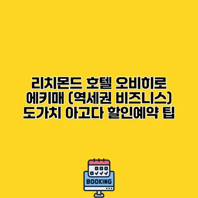 리치몬드 호텔 오비히로 에키매 (역세권 비즈니스) 도가치 아고다 할인예약 팁