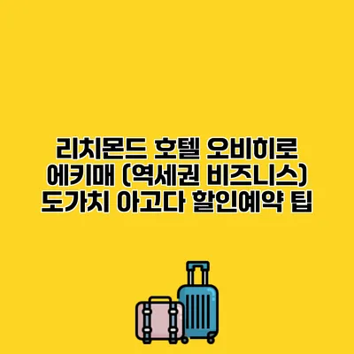 리치몬드 호텔 오비히로 에키매 (역세권 비즈니스) 도가치 아고다 할인예약 팁