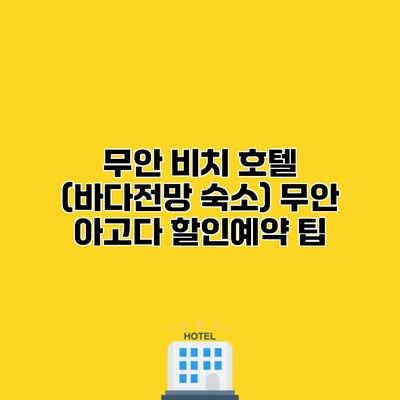 무안 비치 호텔 (바다전망 숙소) 무안 아고다 할인예약 팁