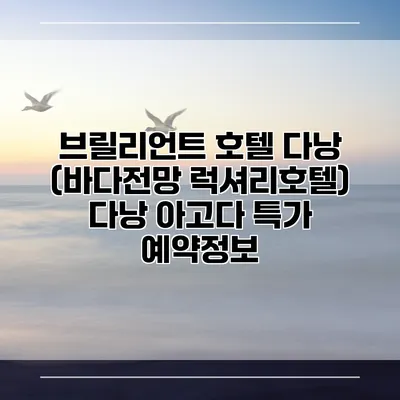 브릴리언트 호텔 다낭 (바다전망 럭셔리호텔) 다낭 아고다 특가 예약정보
