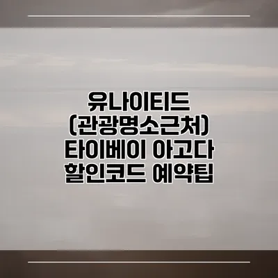 유나이티드 (관광명소근처) 타이베이 아고다 할인코드 예약팁