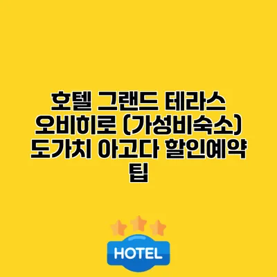 호텔 그랜드 테라스 오비히로 (가성비숙소) 도가치 아고다 할인예약 팁
