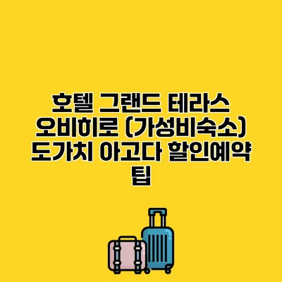 호텔 그랜드 테라스 오비히로 (가성비숙소) 도가치 아고다 할인예약 팁