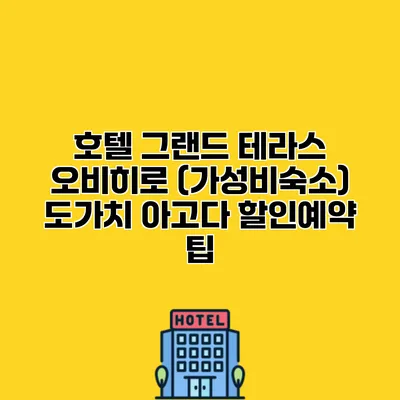 호텔 그랜드 테라스 오비히로 (가성비숙소) 도가치 아고다 할인예약 팁