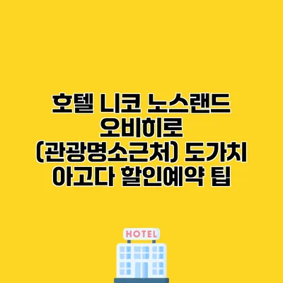 호텔 니코 노스랜드 오비히로 (관광명소근처) 도가치 아고다 할인예약 팁