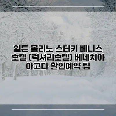 힐튼 몰리노 스터키 베니스 호텔 (럭셔리호텔) 베네치아 아고다 할인예약 팁